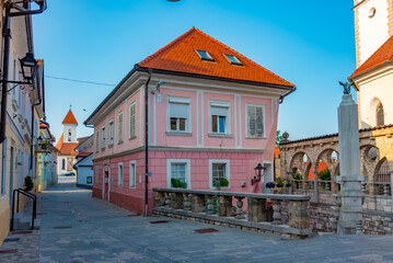 Plecnik staircase and arcades in Kranj, Slovenia