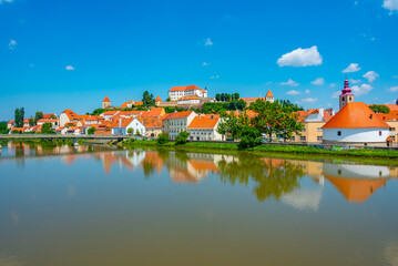 Panorama view of Slovenian town Ptuj