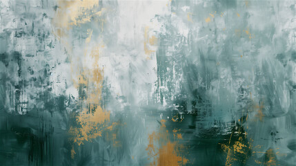 Abstract background, painted of gold and green paint.