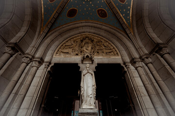 Statue of Virgin Mary , Cathedral of Our Lady of Lourdes , Immaculate Conception , France 