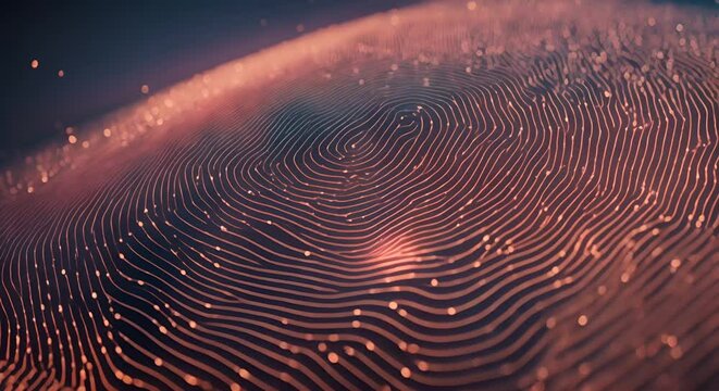 Flat detail of a fingerprint on a screen.