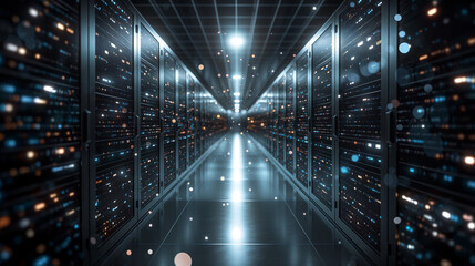 big data connection background, dark blue, network concept, internet visualisation, futuristic technology
