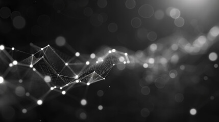 big data connection black background, network concept, internet visualisation, futuristic technology