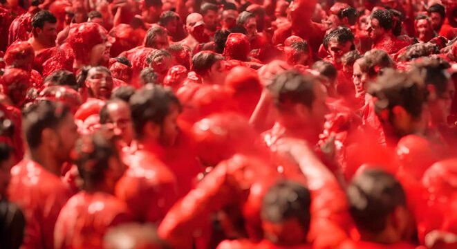 Tomatina festival in Spain.