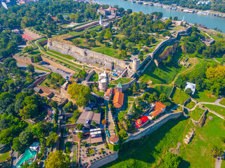 Panorama view of Kalemegdan fortress in Serbian capital Belgrade