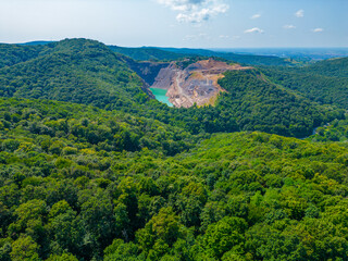 Ledinacko jezero lake at Fruska gora park in Serbia