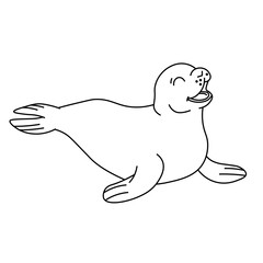 Kids Funny animal line art drawing PNG