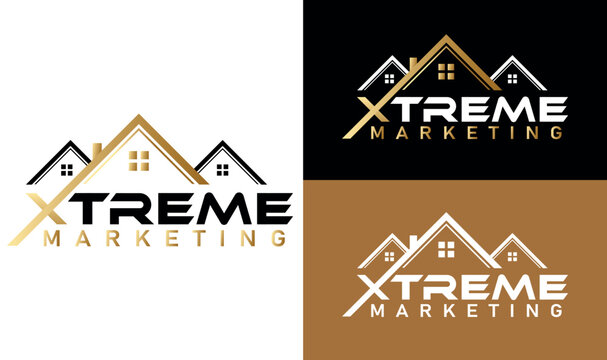 Real estate marketing logo design template vector illustration, Creative logo for Property marketing