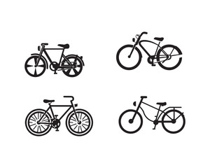 bike silhouette vector icon graphic logo design
