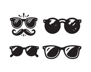 sunglass silhouette vector icon graphic logo design