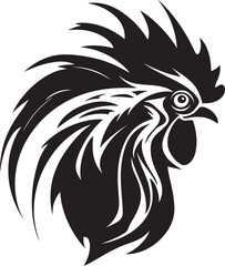 Rooster Realm: Vector Logo Featuring Roster Chickens Poultry Posse: Iconic Roster Chicken Graphics in Vector