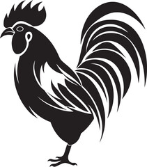 Flight Fleet: Vector Logo Featuring Roster Chickens Clucking Clan: Iconic Roster Chicken Graphics in Vector