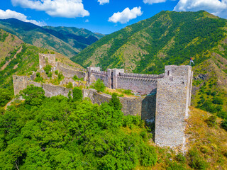 Obraz premium Panorama view of Maglic fortress in Serbia