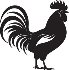 Crested Clan: Roster Chicken Vector Emblem Eggshell Alliance: Iconic Roster Chicken Graphics