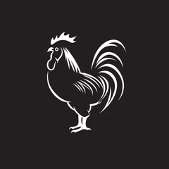 Poultry Posse: Iconic Roster Chicken Graphics in Vector Winged Watch: Roster Chicken Icon in Vector Design