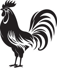 Cluck Crew: Roster Chicken Vector Emblem in Icon Feathered Fleet: Vector Logo Featuring Roster Chickens