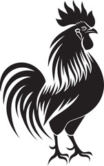 Poultry Pack: Vector Logo of Roster Chicken Graphics Winged Watch: Roster Chicken Vector Emblem in Icon
