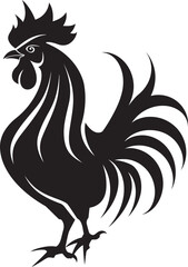 Rooster Reign: Roster Chicken Icon in Vector Design Poultry Pack: Vector Logo of Roster Chicken Graphics