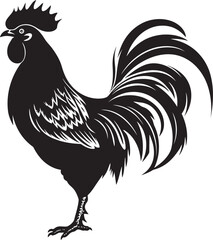 Crested Crew: Roster Chicken Vector Emblem in Icon Eggshell Elite: Vector Logo Featuring Roster Chickens