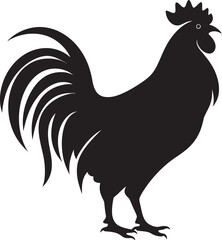 Coop Cohort: Roster Chicken Logo in Vector Form Crested Crew: Iconic Roster Chicken Graphics