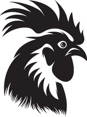 Winged Warriors: Roster Chicken Logo Design Poultry Posse: Vector Icon of Roster Chickens