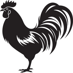 Fototapeta na wymiar Crested Crew: Iconic Roster Chicken Graphics Beak Brigade: Roster Chicken Vector Emblem
