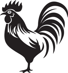 Cluck Coalition: Vector Icon of Roster Chickens Flight Force: Roster Chicken Vector Emblem
