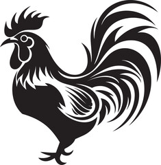 Poultry Posse: Vector Icon of Roster Chickens Rooster Brigade: Graphic Design of Roster Chickens