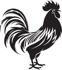 Feathered Force: Roster Chicken Logo Design Flight Formation: Iconic Roster Chicken Graphics