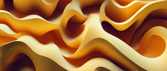 Abstract background with orange waves with deep depressions - obrazy, fototapety, plakaty