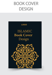 Islamic book cover design template with mockup.