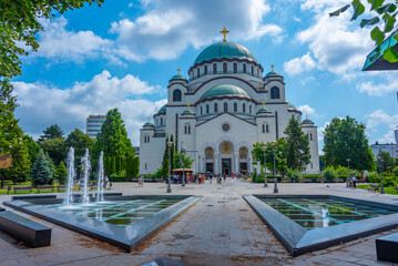 View of the saint sava cathedral in Belgrade, Serbia