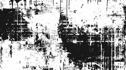 Grunge Urban Background Texture Vector: Scratched, Dust Overlay, Distress Grainy Grungy Effect. Distressed Backdrop Vector Illustration. Isolated Black on White Background