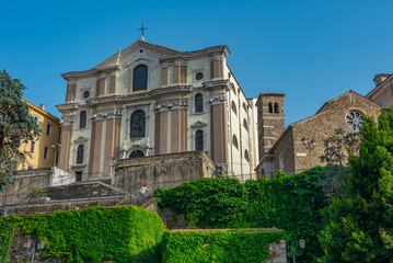 Fototapeta premium Parish church of Santa Maria Maggiore in Italian town Trieste