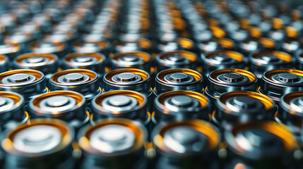Lots of energy batteries. Production of alkaline batteries for appliances and home