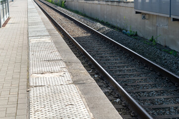 Obraz premium railroad tracks in the distance