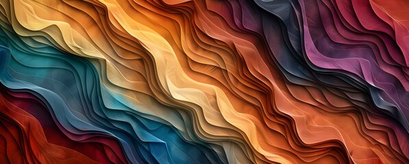 a colorful wavy lines on a surface