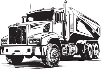 Dump Truck Doodles: Sketchy Icon Sketchy Haulage: Vector Sketch of Dump Truck © BABBAN