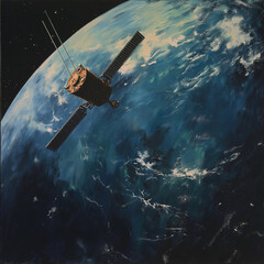 an artificial satellite passes by the earth