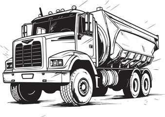 HaulerSketch: Dump Truck Sketch Icon Design DumpGraffiti: Sketch Graphic of Dump Truck © BABBAN