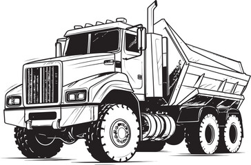 SketchLoad: Vector Logo Design Featuring Sketch of Dump Truck DumpMasterpiece: Sketch of Dump Truck Vector