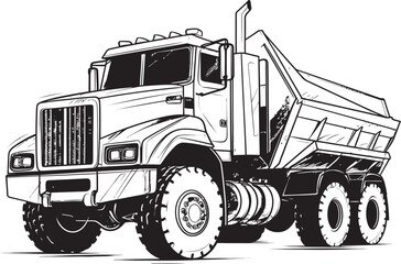 SketchLoad: Vector Logo Design Featuring Sketch of Dump Truck DumpMasterpiece: Sketch of Dump Truck Vector © BABBAN