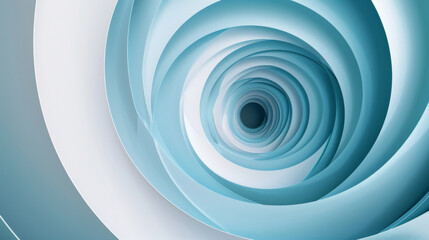 Abstract blue paper swirls background