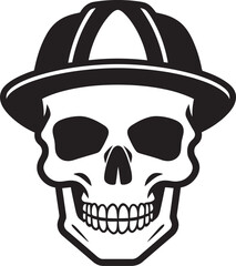 Hardhat Herald: Skull in Helmet Logo Graphics Skullcraft: Construction Worker Helmet Icon