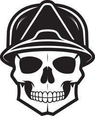 Safety Sentinel: Construction Helmet Vector Emblem SkullBuilder: Construction Worker Helmet Icon