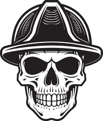 Construction Reaper: Vector Logo Design for Construction Professionals Skull Safety: Iconic Skull in Construction Helmet Graphics