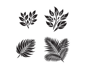 Fototapeta na wymiar leaf silhouette vector icon graphic logo design