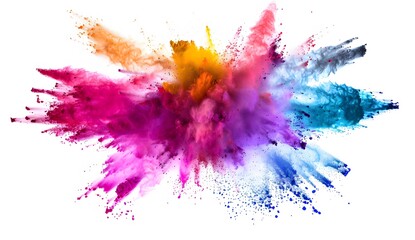 a colorful powder explosion