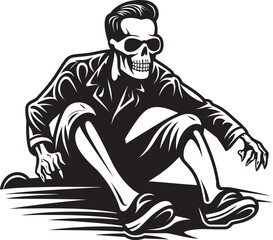 Skeleton Skater: Vector Logo Design for Skating Enthusiasts Skull Thrasher: Iconic Skateboarder Skull Graphics