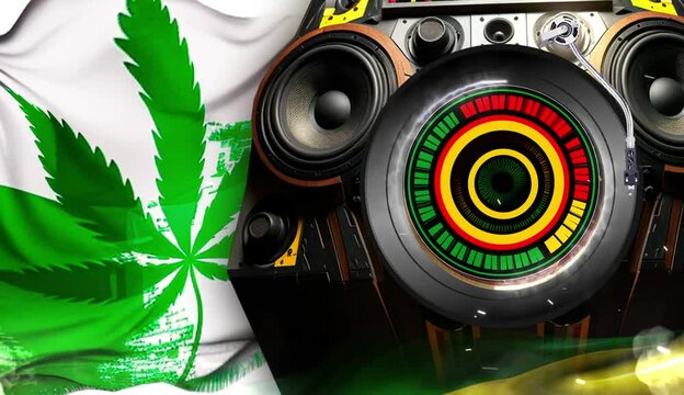 Midia Digital Reggae Cultural Work Flyer